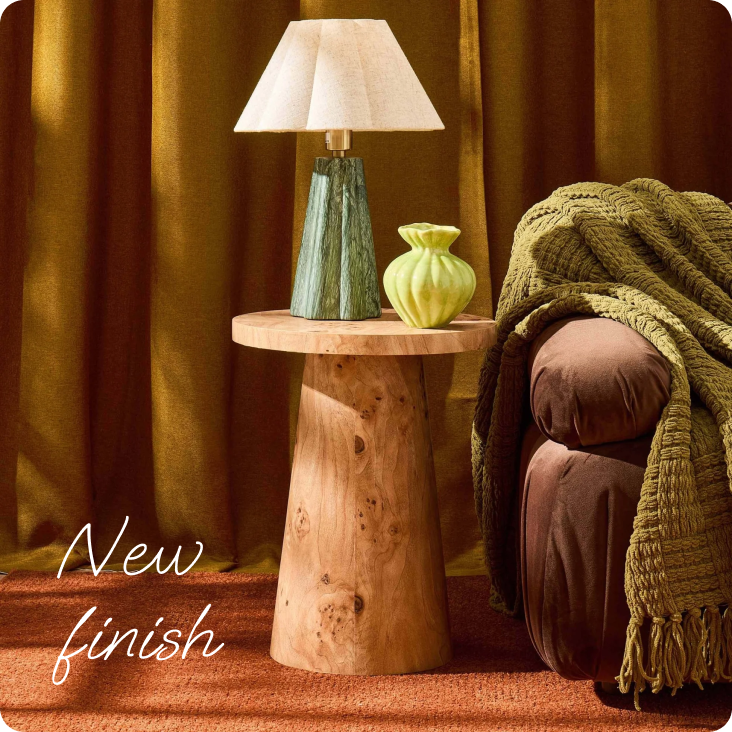 Talia Side Table - Light Burl Effect