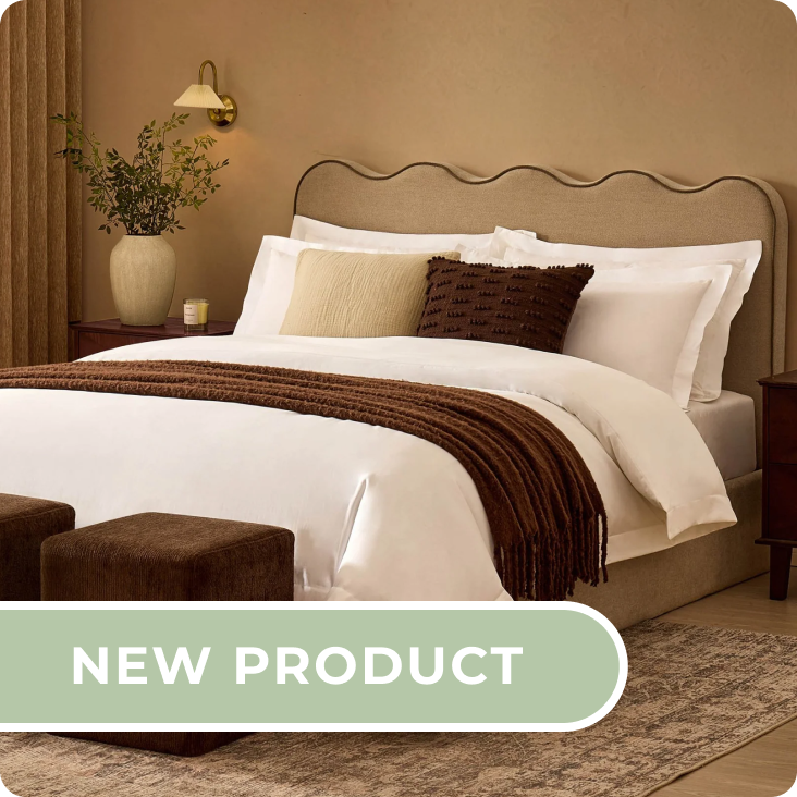 Wavy Ottoman Storage Bed - Chenille Oatmeal
