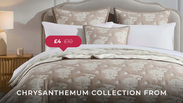 Chrysanthemum Embroidered Cushion Cover