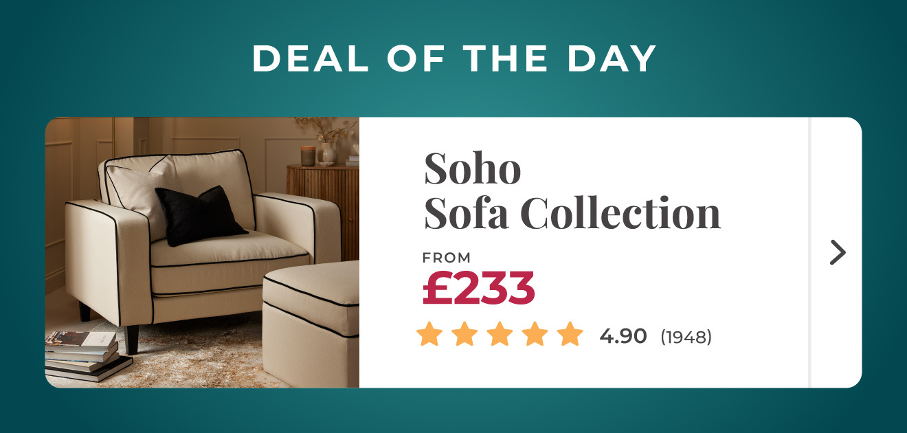Deal of the day | Soho sofa collection from £233
