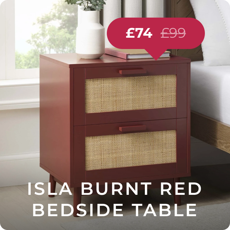Isla 2 Drawer Bedside Table