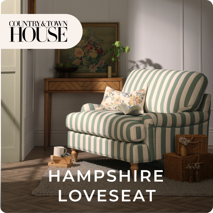 Hampshire Loveseat - Green Stripe