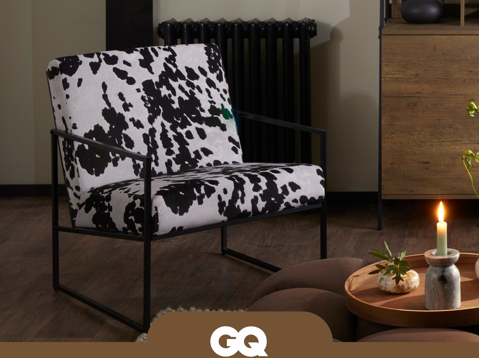 Rae Accent Chair - Cow Print