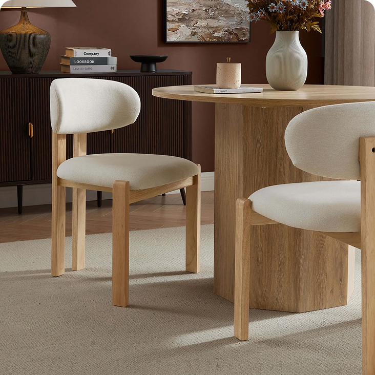 Matty Set of 2 Dining Chairs - Cream Linen