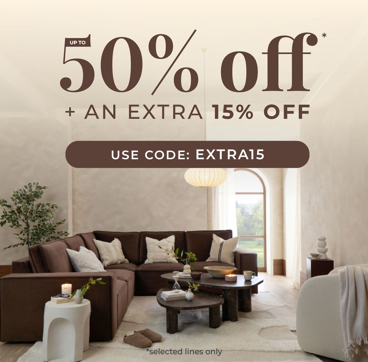 Up to 50% off + an extra 15% off | Use code: EXTRA15