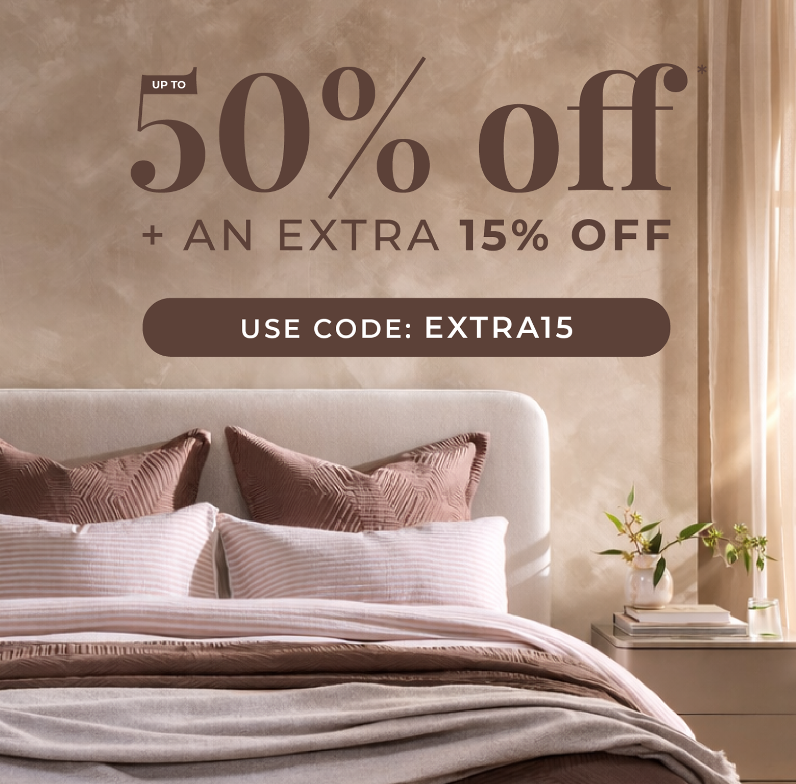 Up to 50% off + an extra 15% off | Use code: EXTRA15