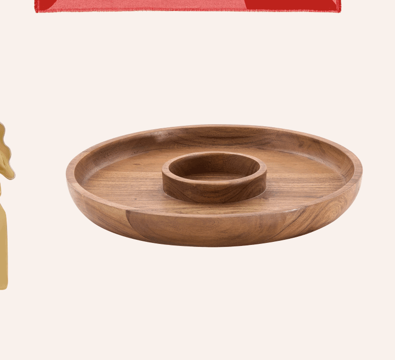 Acacia Chip & Dip Serving Bowl