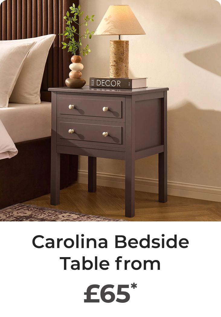 Carolina 2 Drawer Bedside Table