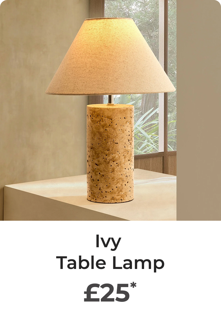 Ivy Marble Effect Table Lamp