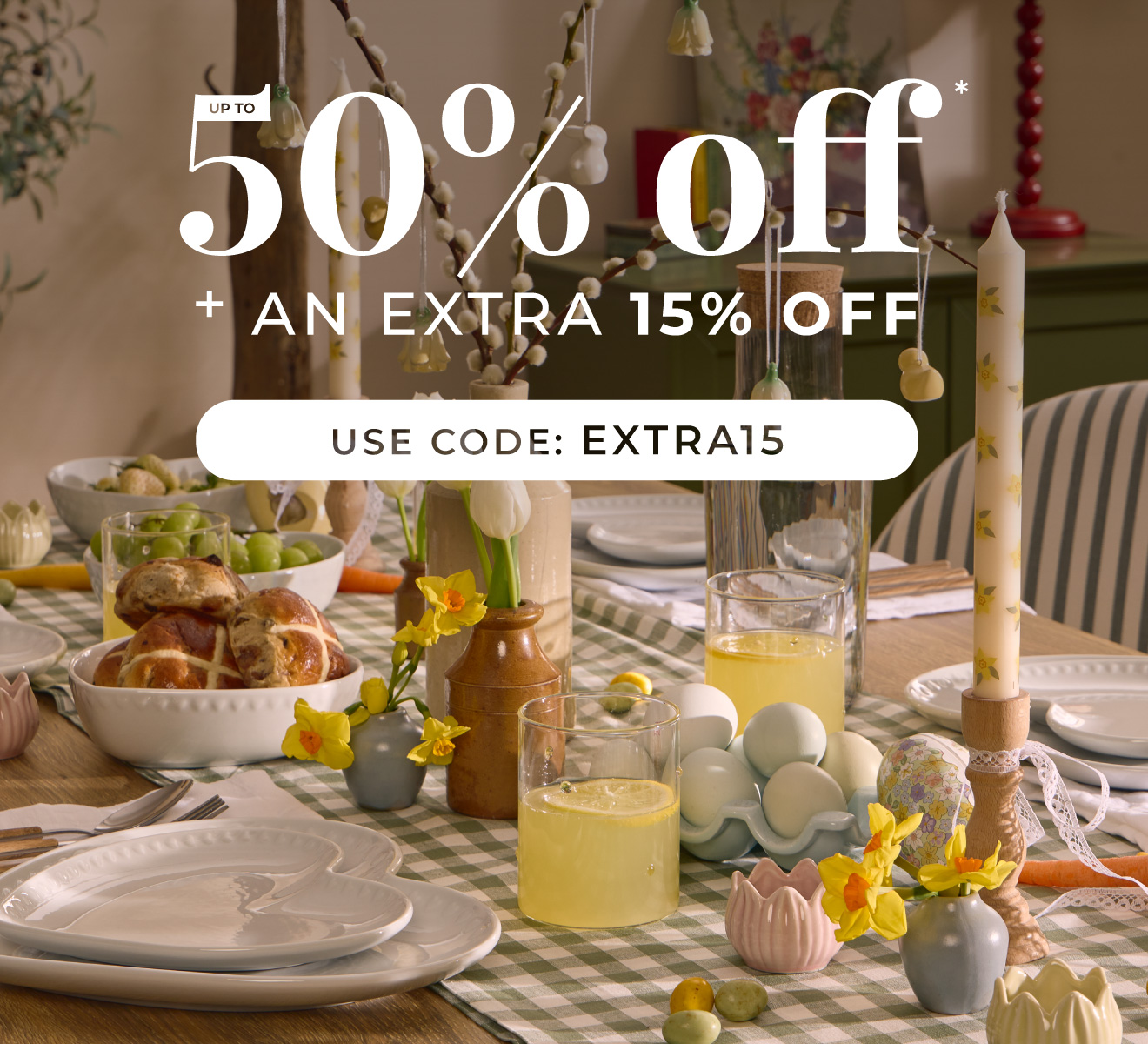 Up to 50% off + an extra 15% off | Use code: EXTRA15