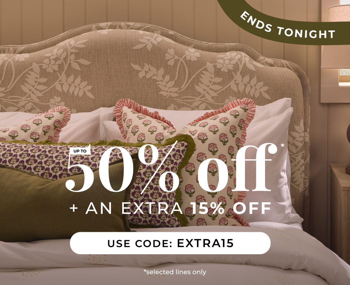 Ends tonight | Up to 50% off + an extra 15% off