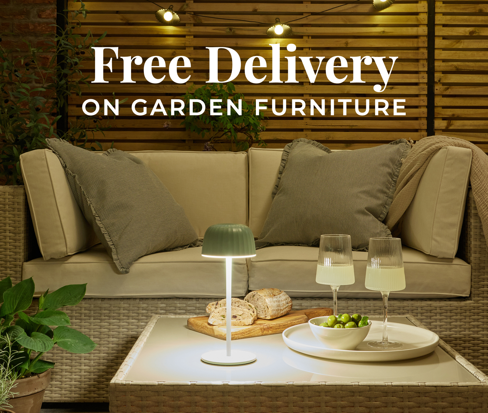 Free delivery on garden furniture