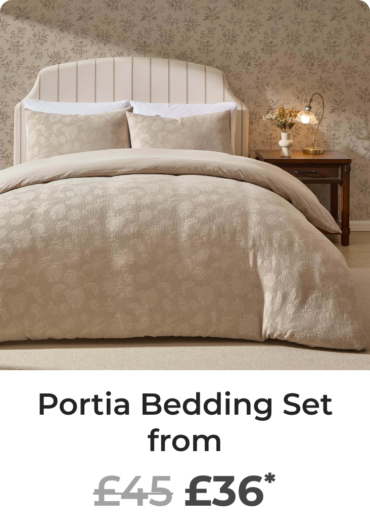 Portia Jacquard Waffle Duvet Cover & Pillowcase Set