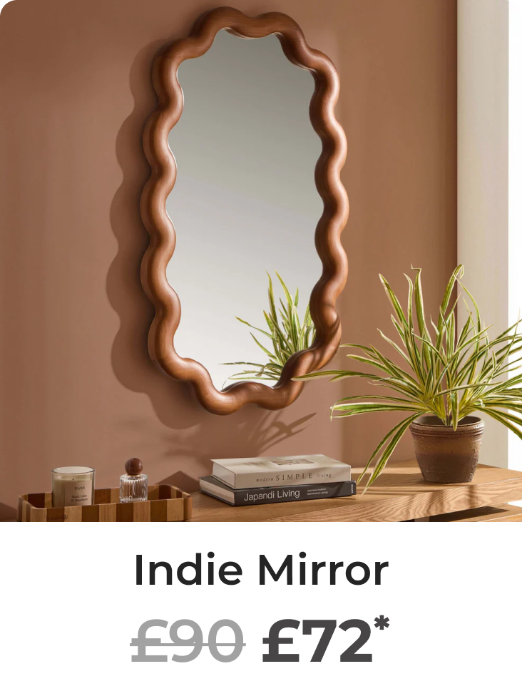 Indie Wavy Wood Mirror
