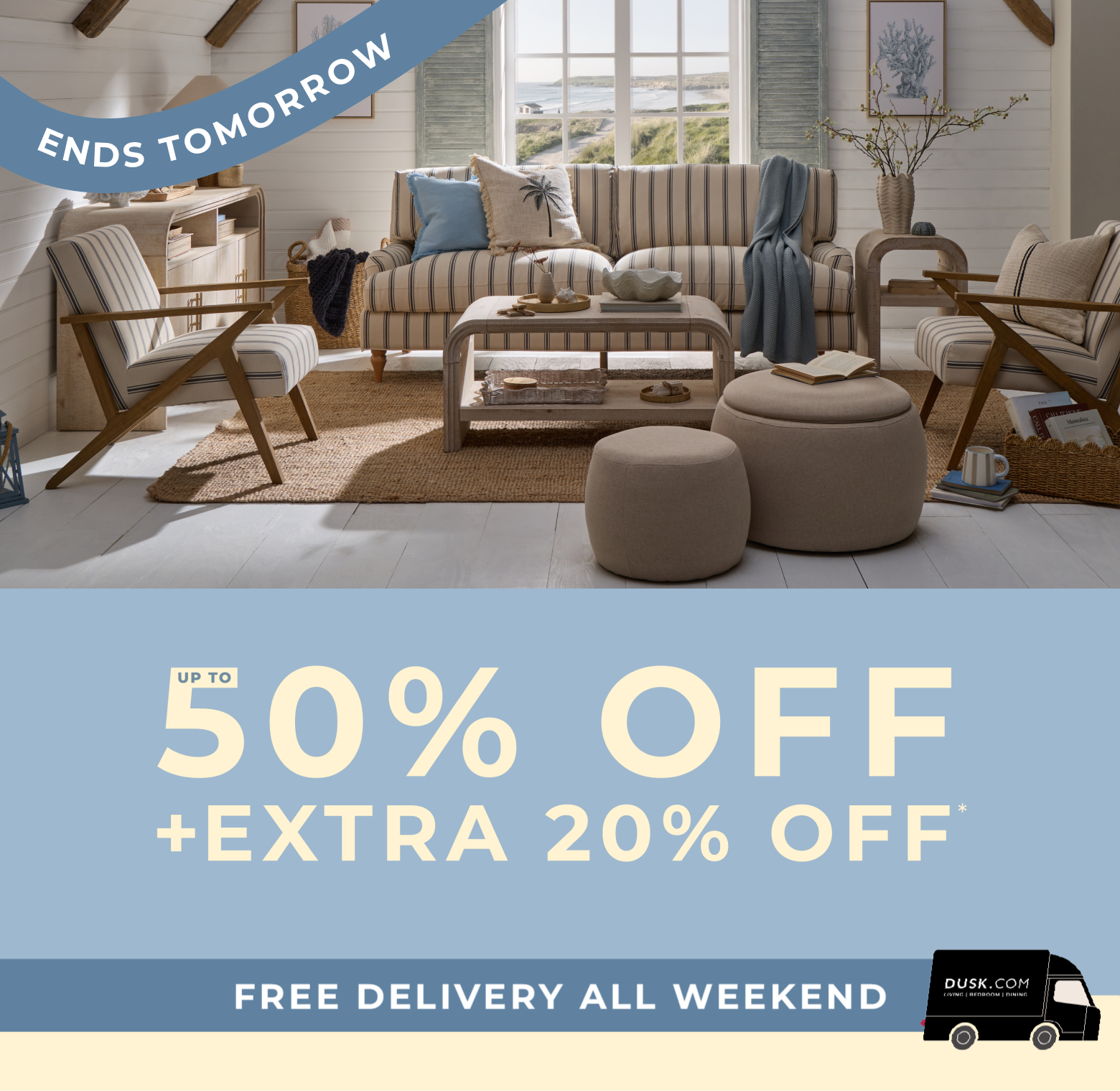 Ends tomorrow | Up to 50% off + extra 20% off | Use code: SPRING