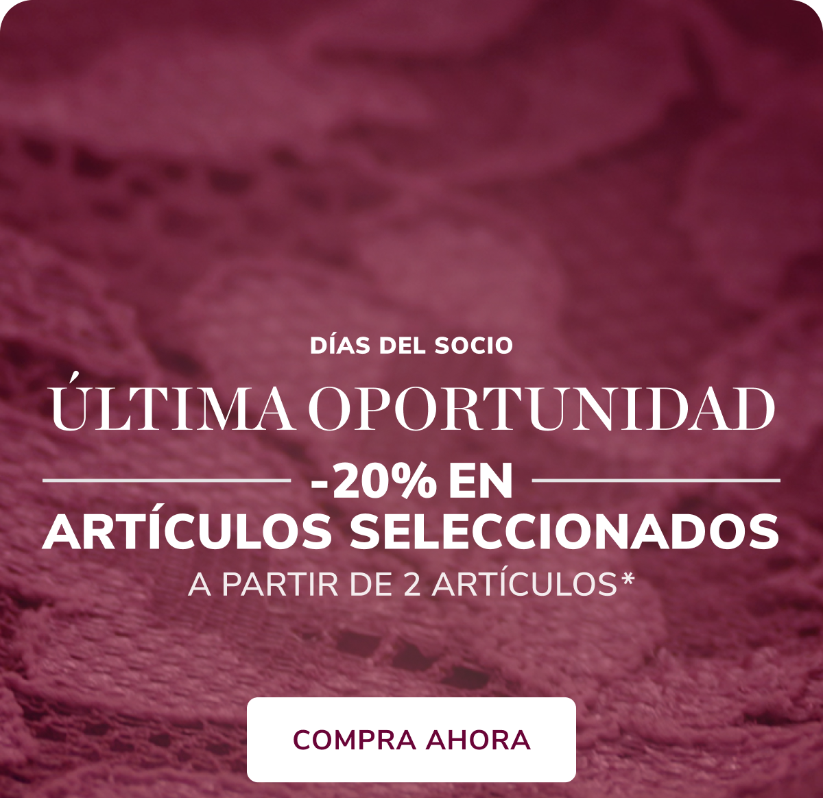 COMPRA DÍAS DE LOS SOCIOSHAZTE SOCIO