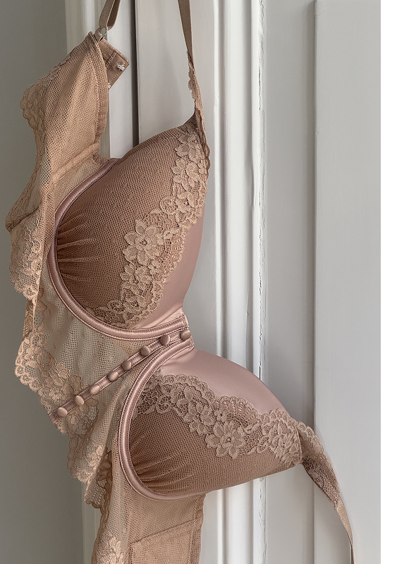 Laila Padded Underwired Longline Bra - Brown