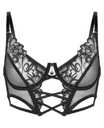 Scarlett Non-Padded Underwired Longline Bra - Black