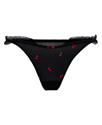 Chelsey Highleg Thong - Black