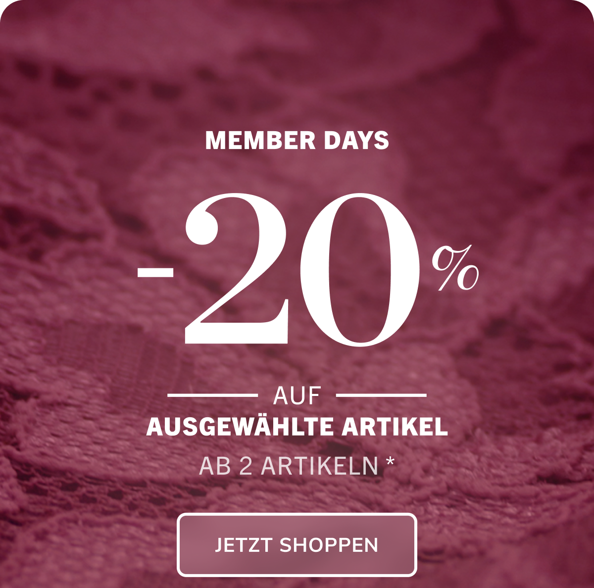 SHOPPE MEMBER DAYSWERDE MEMBER