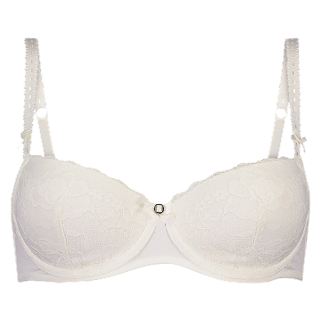 Maya Padded Underwired Bra - White