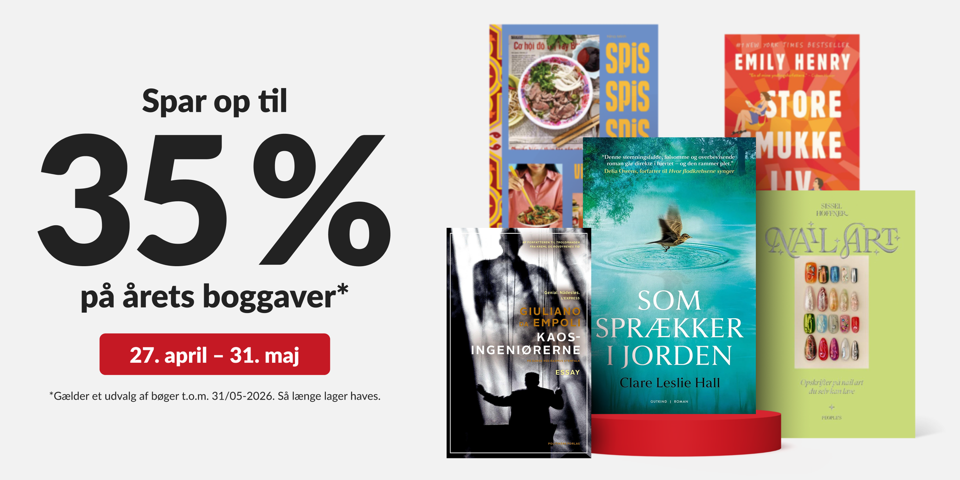 Spar op til 35 % på årets boggaver*