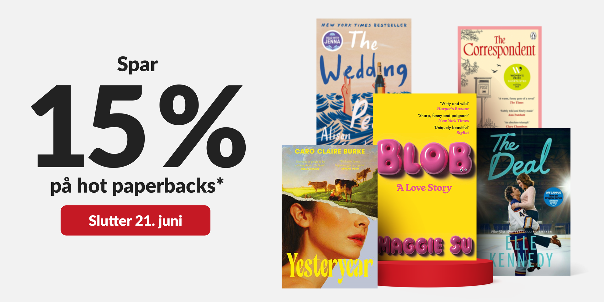 Spar op til 15 % på hot paperbacks