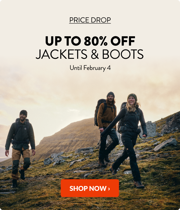 Up to 80% off jackets and boots 