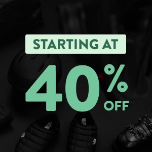 Starting at 40% off