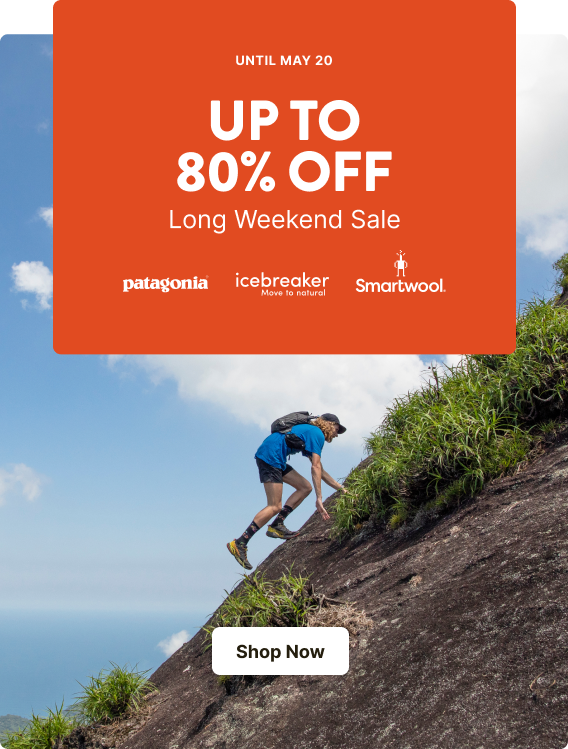 Until May 20 LONG WEEKEND SALE Up to 80% off (Patagonia, Smartwool, Icebreaker, Mammut )