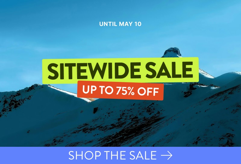 Up to 75% off sitewide.