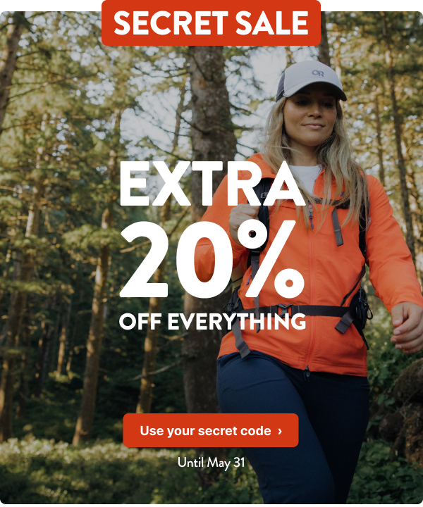 Secret Sale:  Extra 20% off just for you - until May 31.
