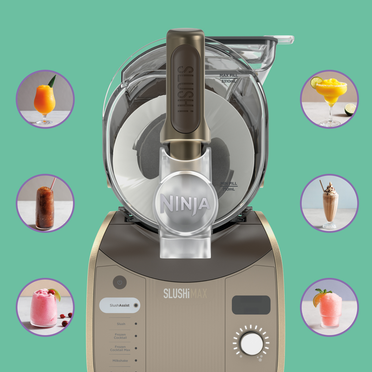 Ninja SLUSHi MAX Slush-Eismaschine für gefrorene Getränke – Mokka FS605EUBR