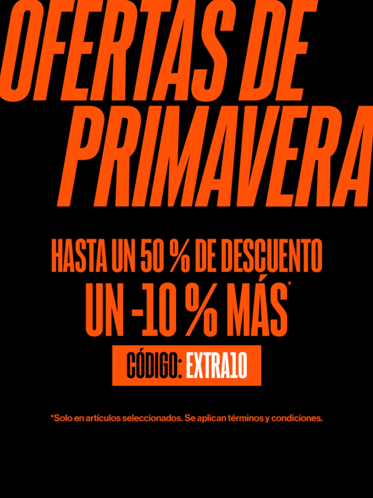 EXTRA 10% de descuento en productos rebajados