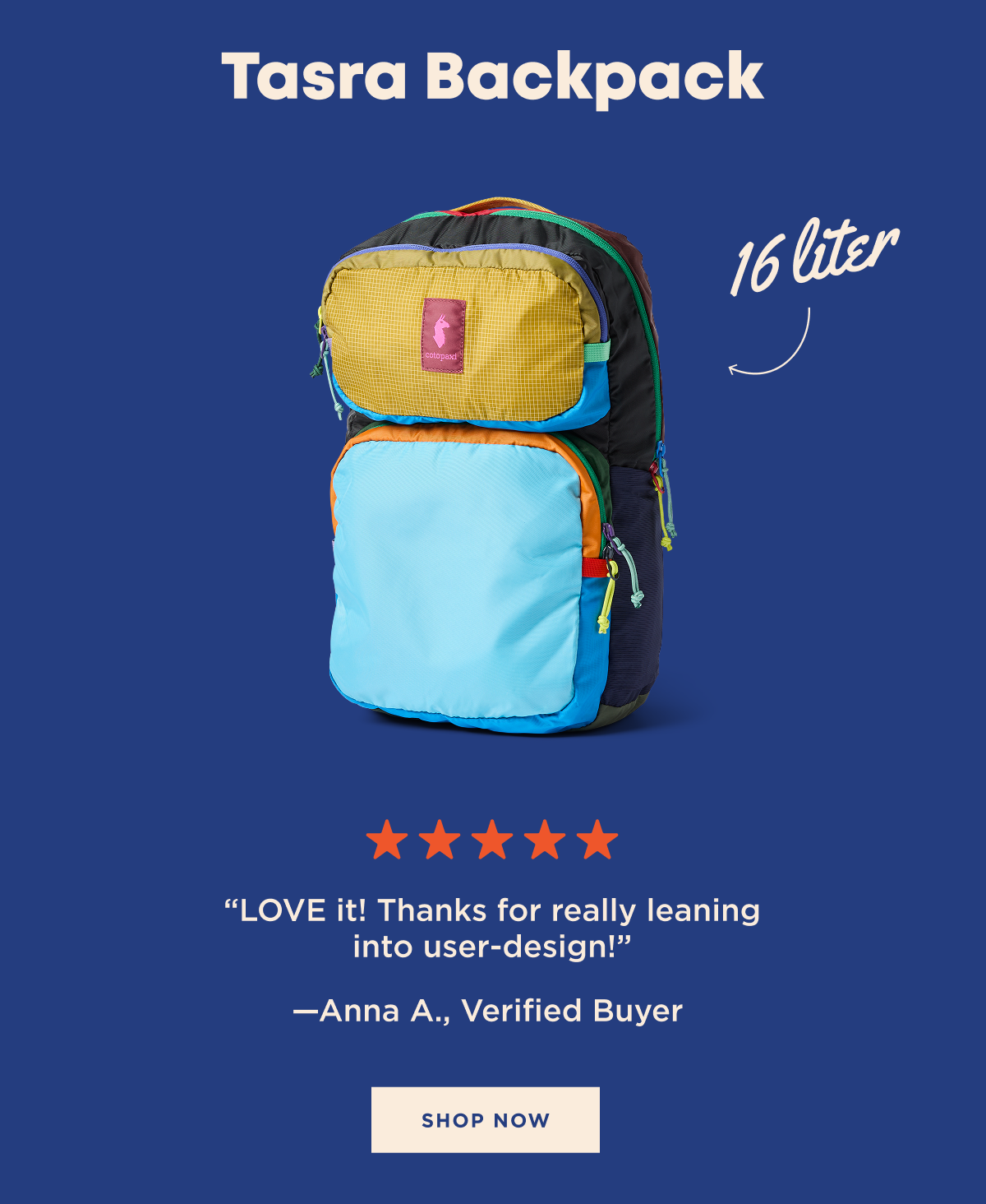 Tasra 16L Backpack - Del Día