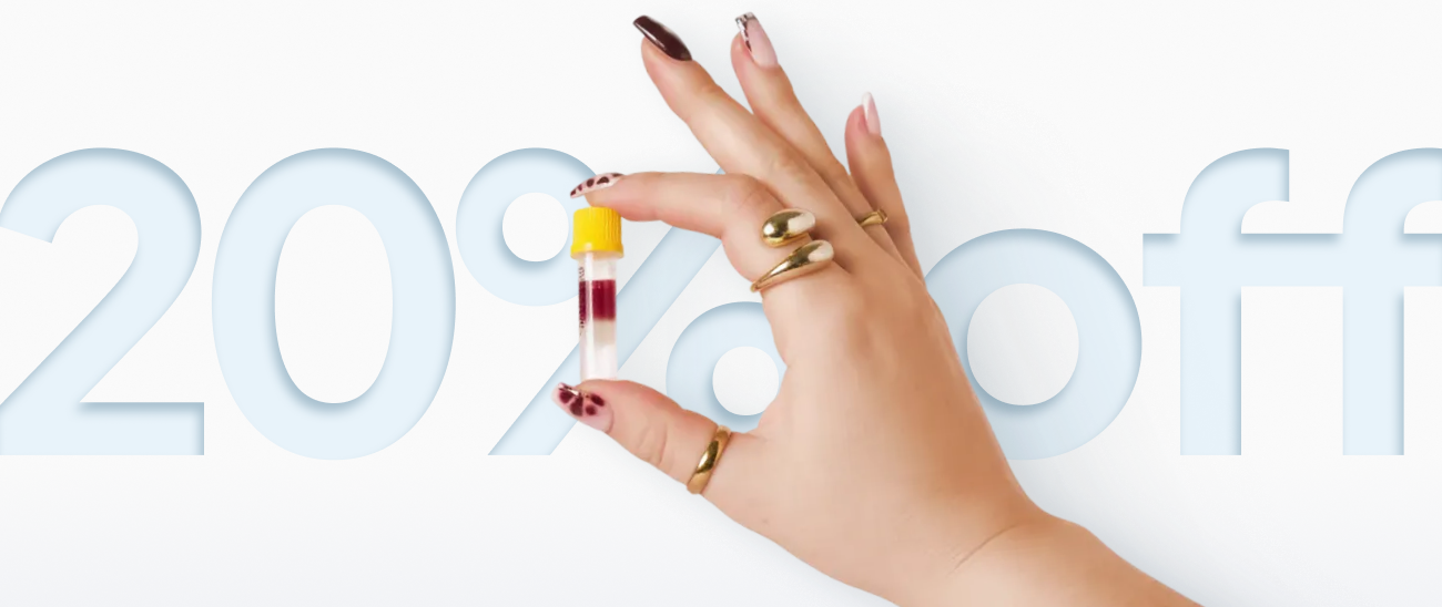 20% off our bestselling blood tests