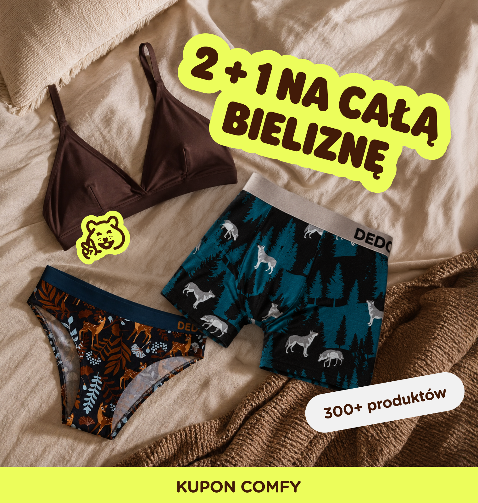  2 + 1 na całą bieliznę