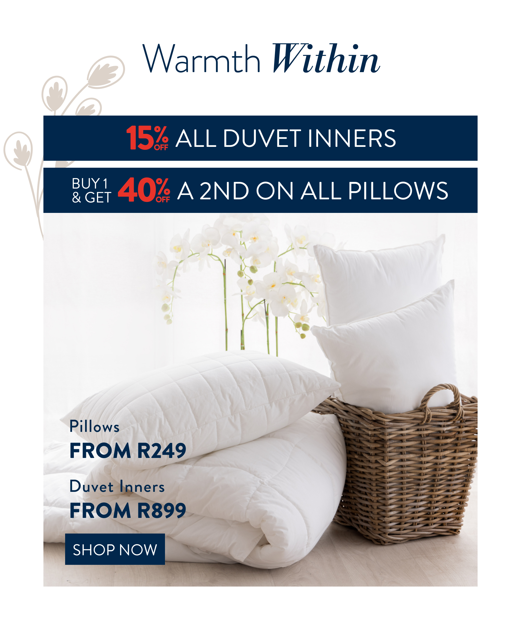 Pillows & Duvet Inners FROM
