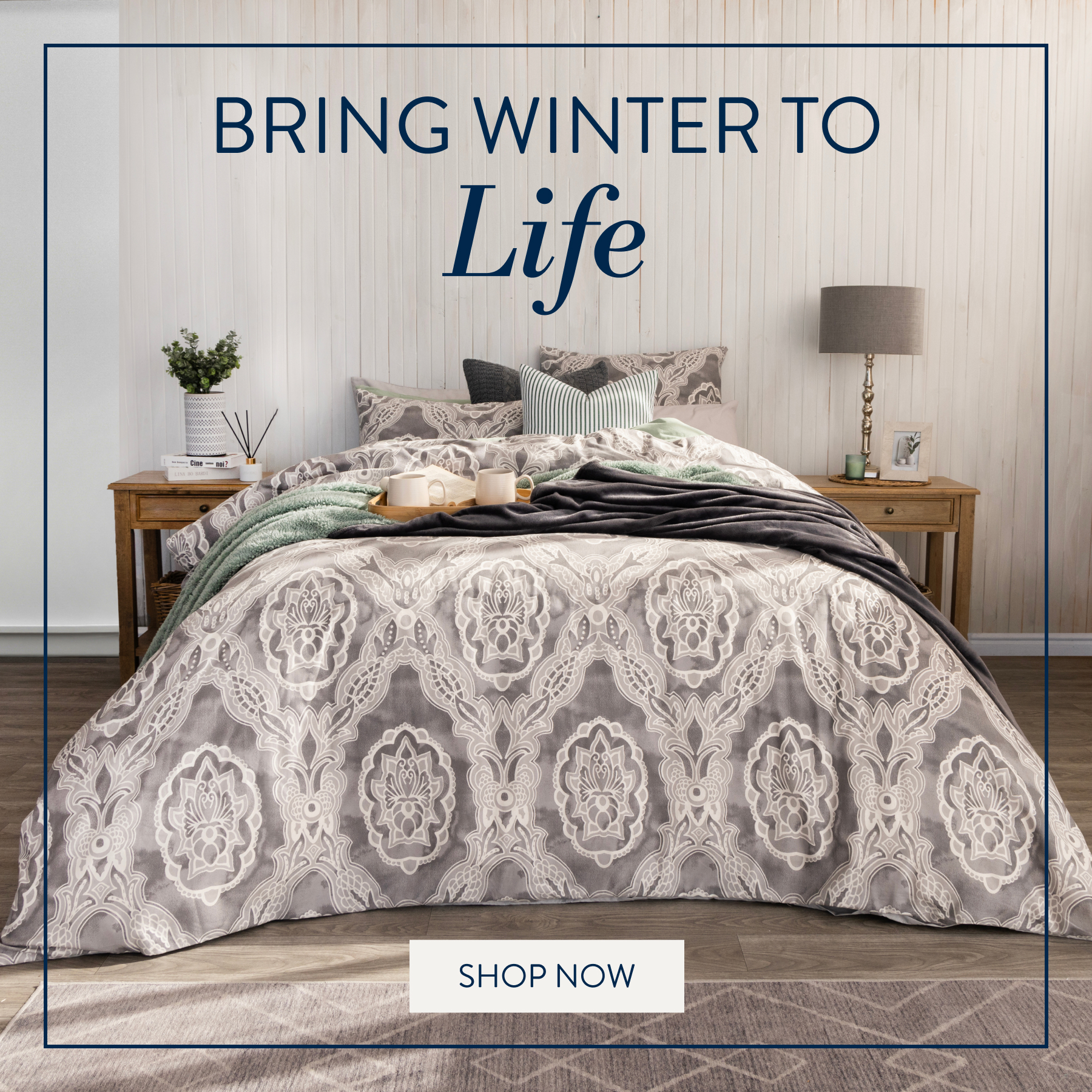 SHAY GREY DUVET COVER SET FROM:  