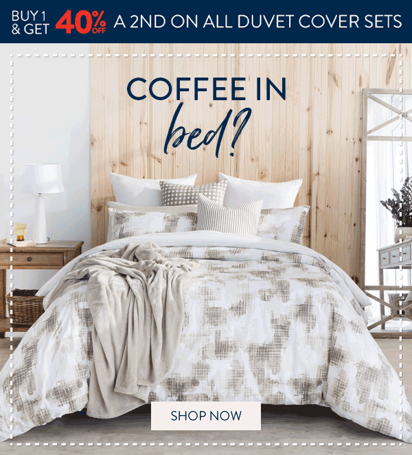 WAYNE NATURAL DUVET COVER SET FROM: 