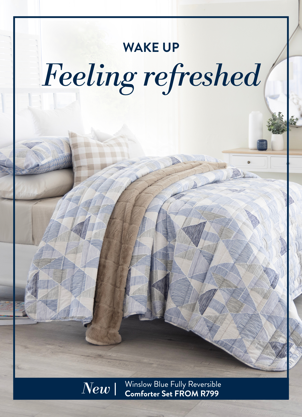 WINSLOW BLUE COMFORTER SET FROM: 