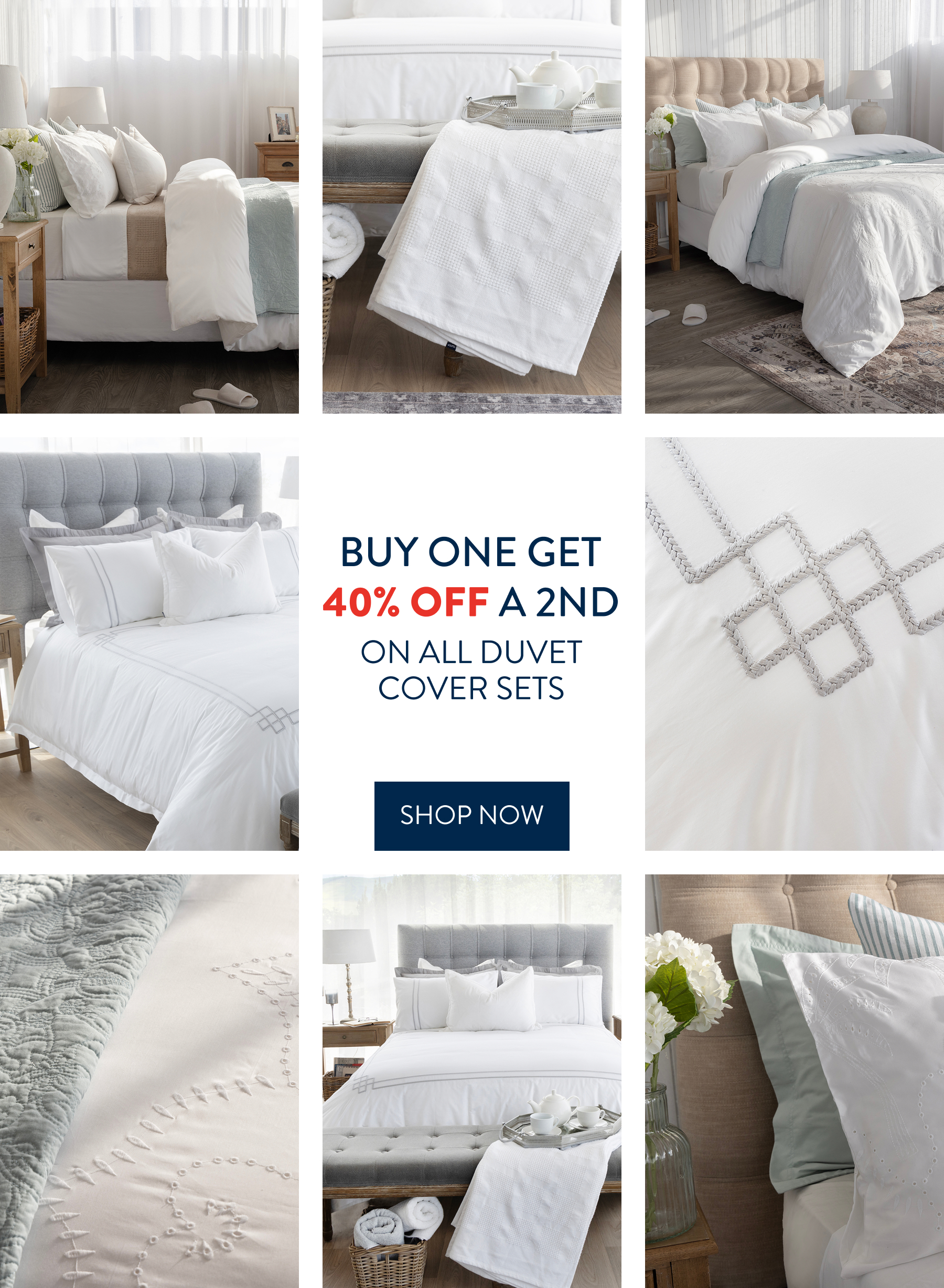 Buy 1 & Get 40% OFF a 2nd Duvet Cover Set FROM: 
