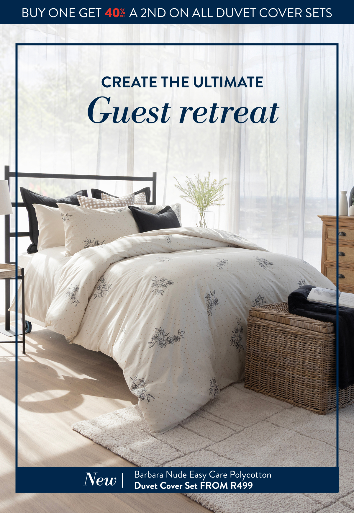 Get 40% OFF a 2nd on ALL DUVET COVER SET FROM