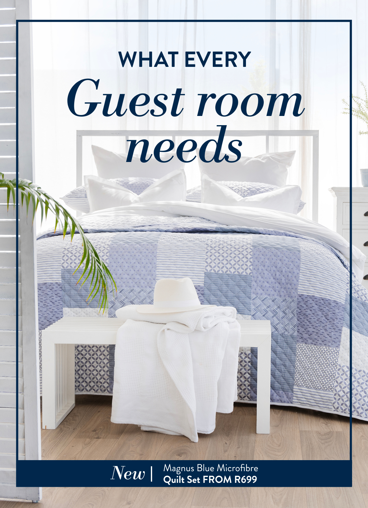 Magnus Blue Quilt Set FROM