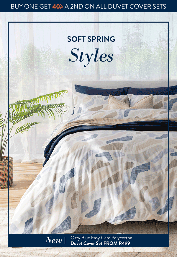 Buy 1 & Get 40% OFF a 2nd Duvet Cover Set FROM: 
