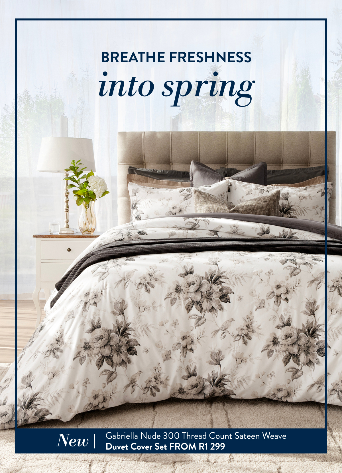 GABRIELLA NUDE DUVET COVER SET FROM: 