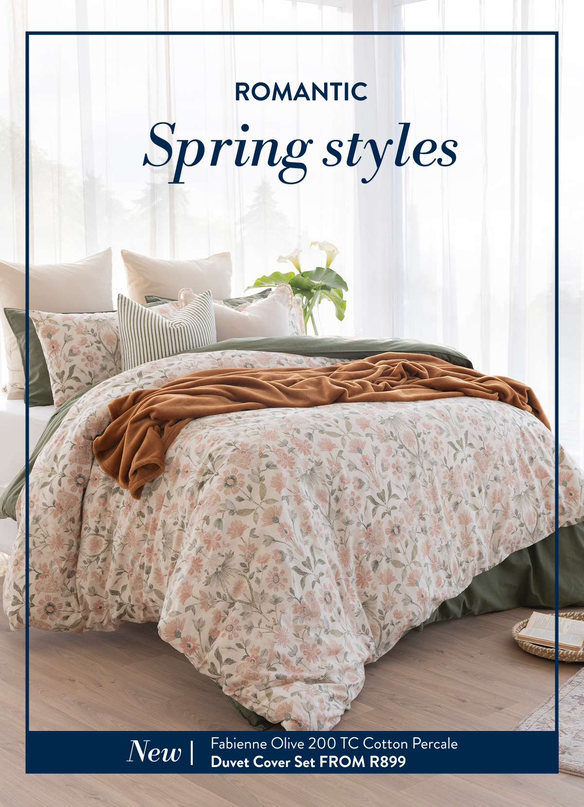 FABIENNE OLIVE DUVET COVER SET FROM: 