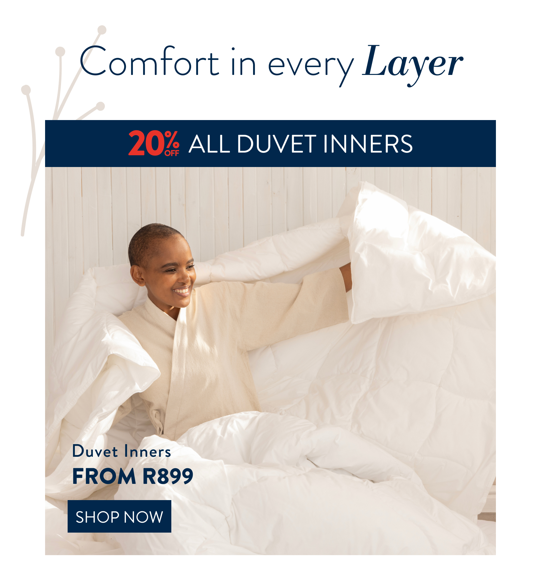 20% OFF All Duvet Inners FROM: 