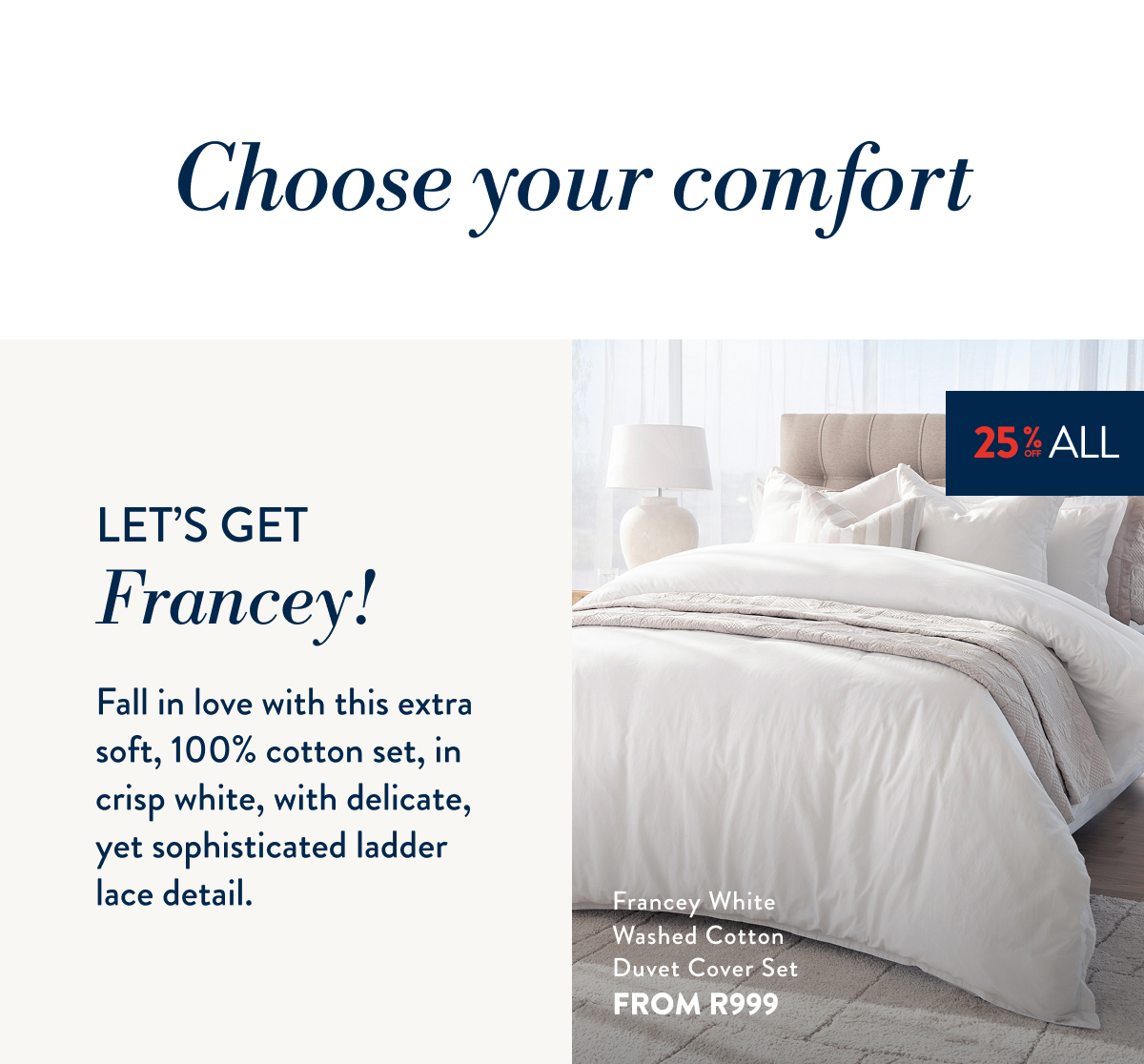 25% OFF all DCS - Francey White 