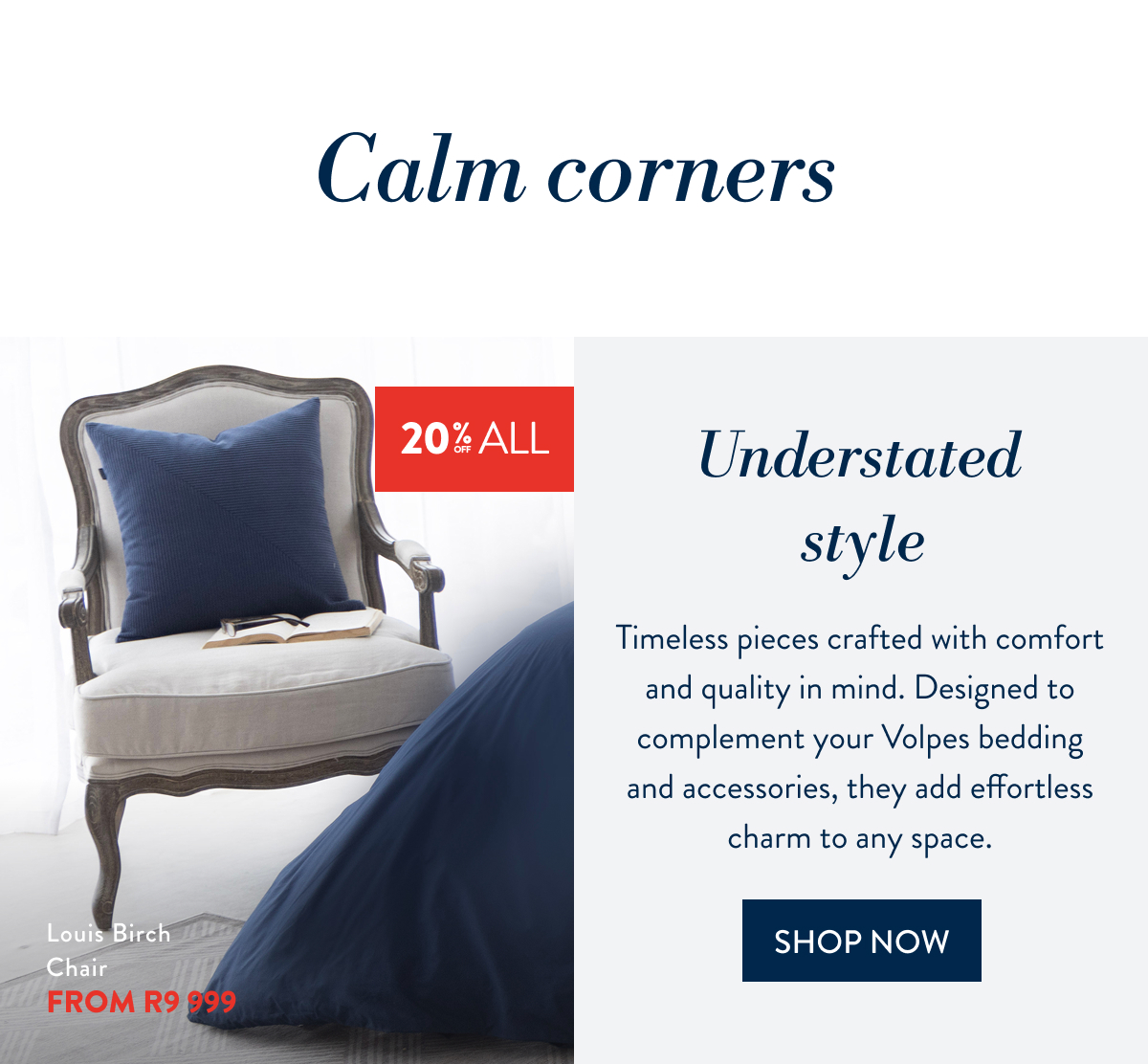 20% OFF ALL FURNITURE